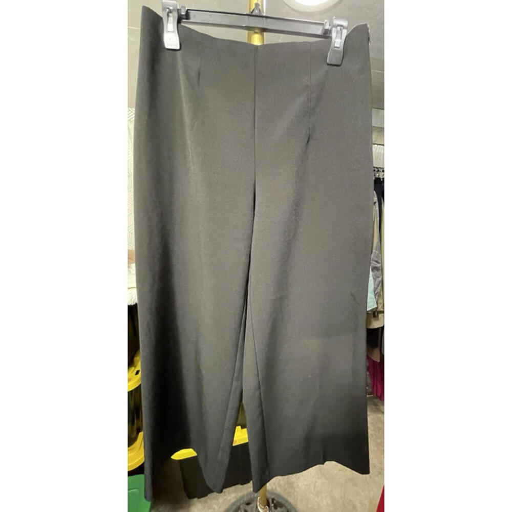 Premise Women's Wide-Leg Black Dress Pants Side Zip Sz 8 Office  Career